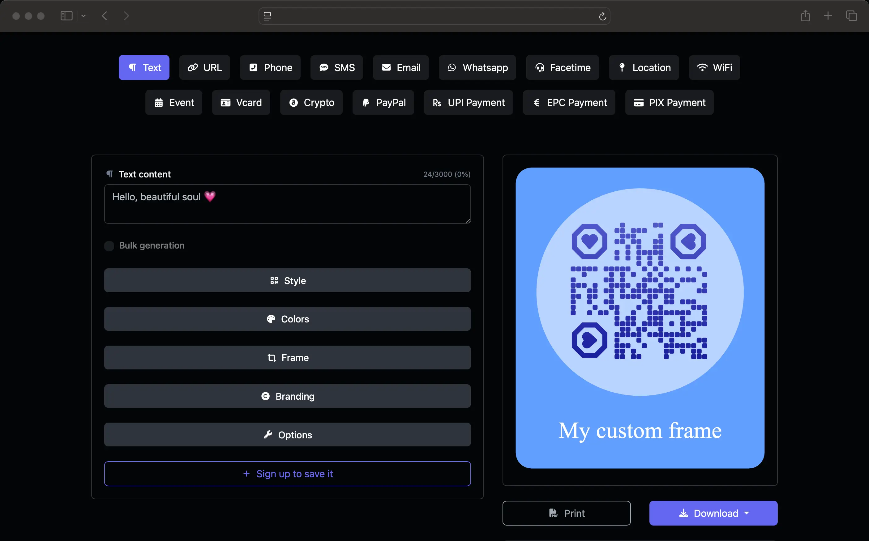 Screenshot des App-Dashboards